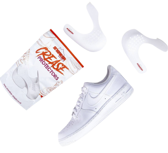 Reusable Anti Crease Sneaker Shields Shoe Trainer Protector Toe Box  Decreaser for Women UK 3-6.5 - White